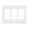 Leviton Decora Plus White 3 gang Polycarbonate Decorator Screwless Wall Plate 1 pk