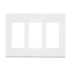 Leviton Decora Plus White 3 gang Polycarbonate Decorator Screwless Wall Plate 1 pk