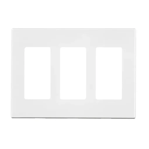 Leviton Decora Plus White 3 gang Polycarbonate Decorator Screwless Wall Plate 1 pk