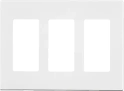 Leviton Decora Plus White 3 gang Polycarbonate Decorator Screwless Wall Plate 1 pk