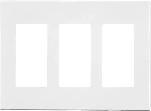 Leviton Decora Plus White 3 gang Polycarbonate Decorator Screwless Wall Plate 1 pk