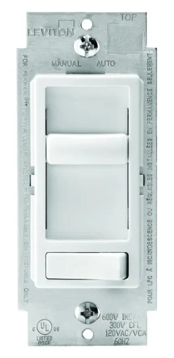 Leviton Decora SureSlide White 600 W Preset Slide Dimmer Switch 1 pk