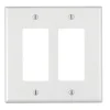 Leviton Decora White 2 gang Nylon Decorator Wall Plate 1 pk