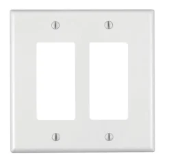 Leviton Decora White 2 gang Nylon Decorator Wall Plate 1 pk