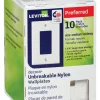 Leviton Decora White 1 gang Thermoplastic Nylon Decorator Wall Plate 10 pk