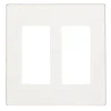 Leviton Decora White 2 gang Polycarbonate Decorator Wall Plate 1 each