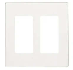 Leviton Decora White 2 gang Polycarbonate Decorator Wall Plate 1 each