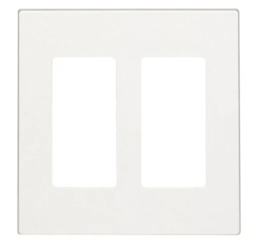 Leviton Decora White 2 gang Polycarbonate Decorator Wall Plate 1 each