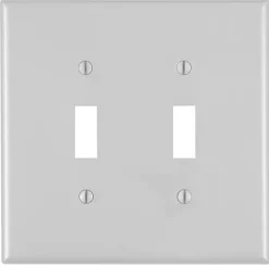Leviton Gray 2 gang Thermoset Plastic Toggle Wall Plate 1 pk