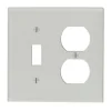 Leviton Gray 2 gang Thermoset Plastic Duplex/Toggle Wall Plate 1 pk
