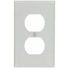 Leviton Gray 1 gang Thermoset Plastic Duplex Wall Plate 1 pk (Pack of 25)