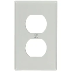 Leviton Gray 1 gang Thermoset Plastic Duplex Wall Plate 1 pk (Pack of 25)