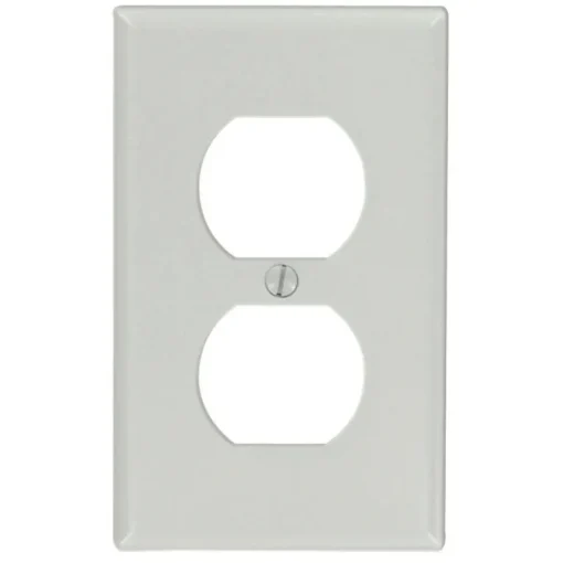 Leviton Gray 1 gang Thermoset Plastic Duplex Wall Plate 1 pk (Pack of 25)