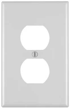 Leviton Gray 1 gang Thermoset Plastic Duplex Wall Plate 1 pk (Pack of 25)