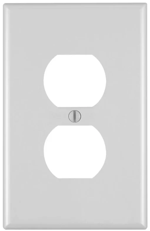 Leviton Gray 1 gang Thermoset Plastic Duplex Wall Plate 1 pk (Pack of 25)