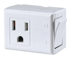 Leviton Grounded 1 outlets Switch Tap Adapter 1 pk