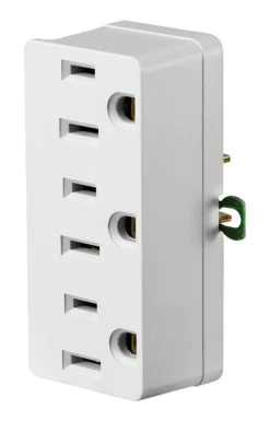 Leviton Grounded 3 outlets Outlet Adapter 1 pk