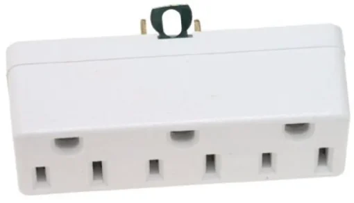 Leviton Grounded 3 outlets Outlet Adapter 1 pk