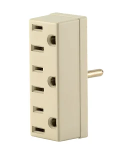Leviton Grounded 3 outlets Outlet Adapter 1 pk
