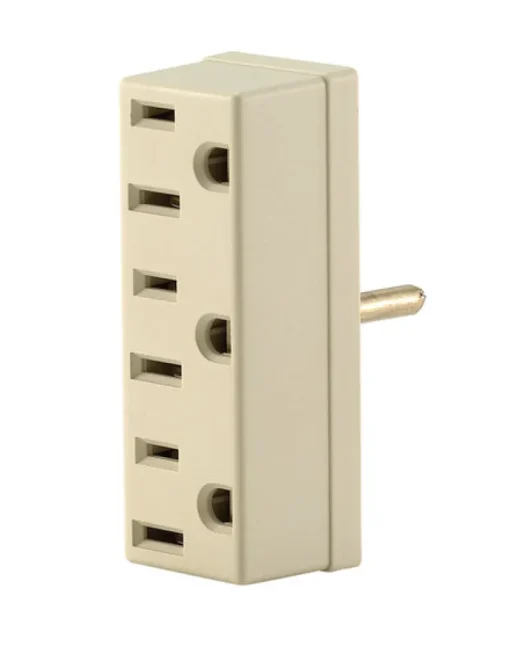 Leviton Grounded 3 outlets Outlet Adapter 1 pk