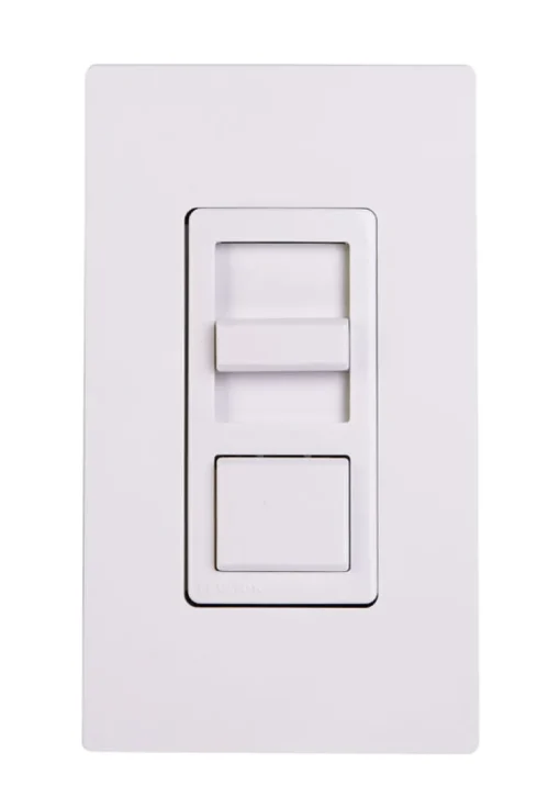 Leviton IllumaTech White 600 W Slide Dimmer Switch 1 pk