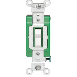 Leviton Industrial 30 amps Double Pole Toggle AC Quiet Switch White 1 pk