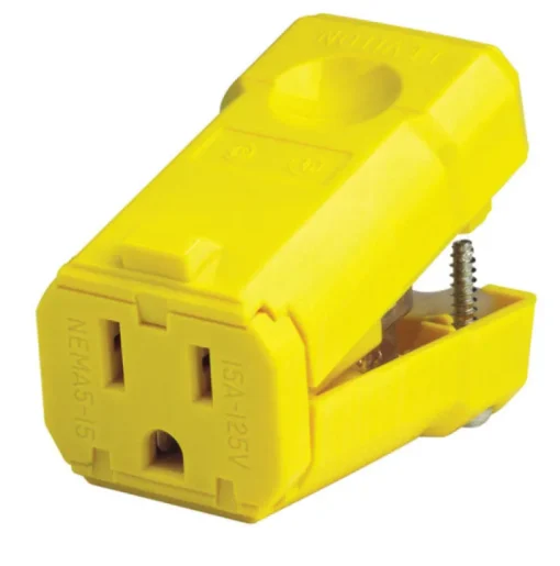 Leviton Industrial Nylon Ground/Straight Blade Plug 5-15R 2 Pole 3 Wire
