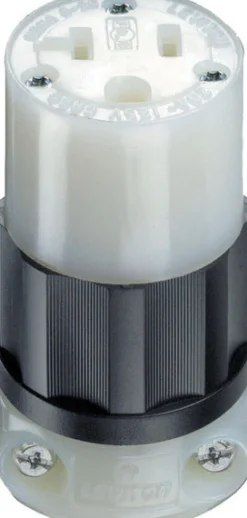 Leviton Industrial Nylon Ground/Straight Blade Plug 5-20R 2 Pole 3 Wire