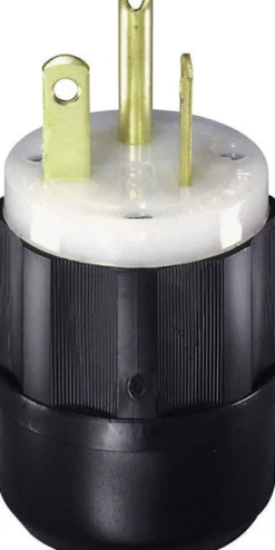 Leviton Industrial Nylon Ground/Straight Blade Plug 5-20P 18-10 AWG 2 Pole 3 Wire