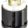 Leviton Industrial Thermoplastic Curved Blade/Ground Locking Plug L6-30P 16-8 AWG 2 Pole 3 Wire