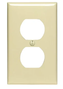 Leviton Ivory 1 gang Nylon Duplex Outlet Wall Plate 1 pk (Pack of 20)