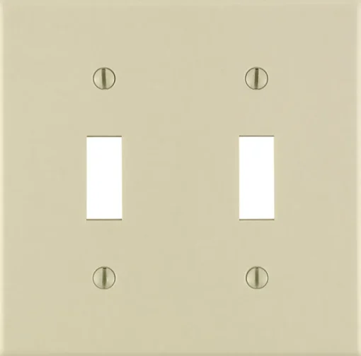 Leviton Ivory 2 gang Plastic Toggle Wall Plate 1 pk (Pack of 25)