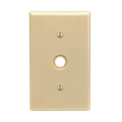 Leviton Ivory 1 gang Plastic Cable/Telco Wall Plate 1 pk