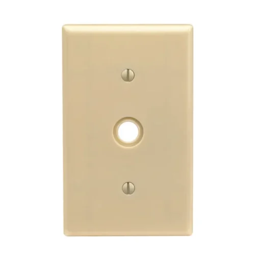 Leviton Ivory 1 gang Plastic Cable/Telco Wall Plate 1 pk