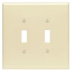 Leviton Ivory 2 gang Thermoset Plastic Toggle Wall Plate 1 pk