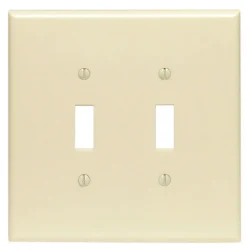 Leviton Ivory 2 gang Thermoset Plastic Toggle Wall Plate 1 pk