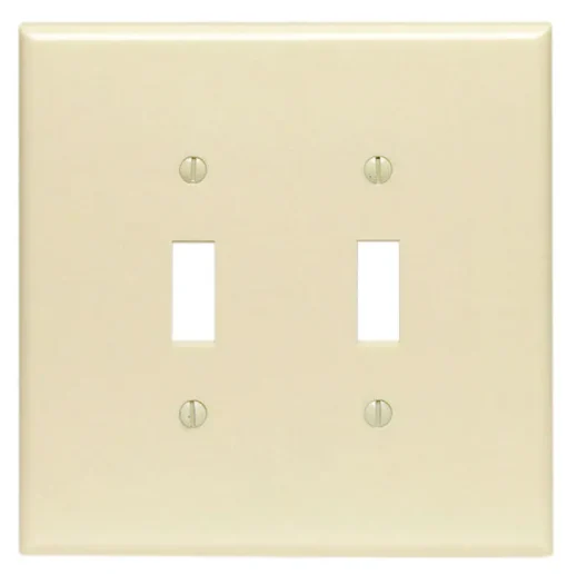 Leviton Ivory 2 gang Thermoset Plastic Toggle Wall Plate 1 pk