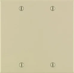 Leviton Ivory 2 gang Thermoset Plastic Blank Wall Plate 1 pk
