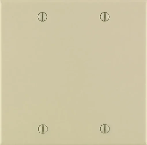 Leviton Ivory 2 gang Thermoset Plastic Blank Wall Plate 1 pk
