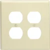 Leviton Ivory 2 gang Thermoset Plastic Duplex Wall Plate 1 pk