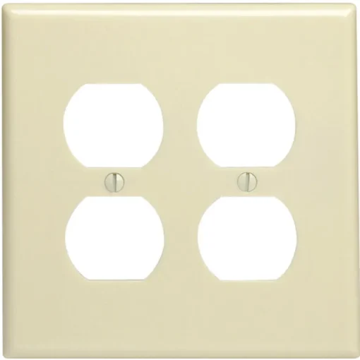 Leviton Ivory 2 gang Thermoset Plastic Duplex Wall Plate 1 pk