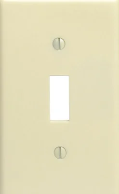 Leviton Ivory 1 gang Thermoset Plastic Toggle Wall Plate 10 pc