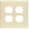 Leviton Ivory 2 gang Thermoset Plastic Duplex Wall Plate 1 pk