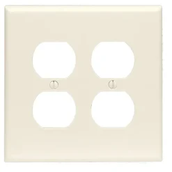 Leviton Light Almond 2 gang Thermoset Plastic Duplex Wall Plate 1 pk