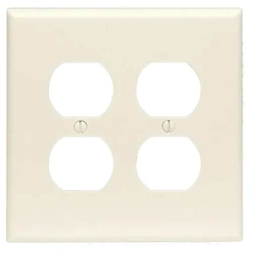 Leviton Light Almond 2 gang Thermoset Plastic Duplex Wall Plate 1 pk