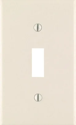 Leviton Light Almond 1 gang Thermoset Plastic Toggle Wall Plate 1 pk