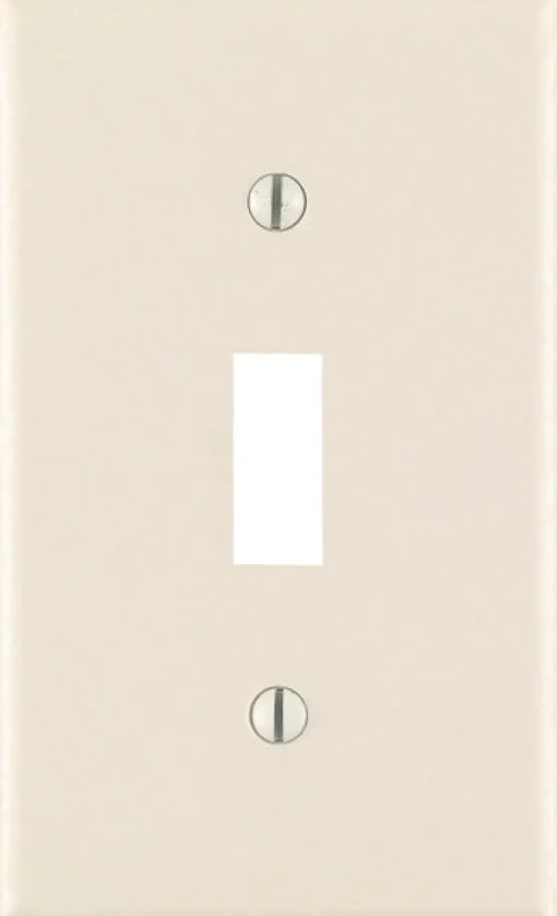 Leviton Light Almond 1 gang Thermoset Plastic Toggle Wall Plate 1 pk
