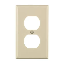 Leviton Light Almond 1 gang Thermoset Plastic Duplex Wall Plate 1 pk
