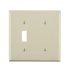 Leviton Light Almond 2 gang Thermoplastic Nylon Blank Wall Plate 1 pk