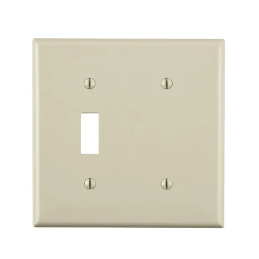 Leviton Light Almond 2 gang Thermoplastic Nylon Blank Wall Plate 1 pk